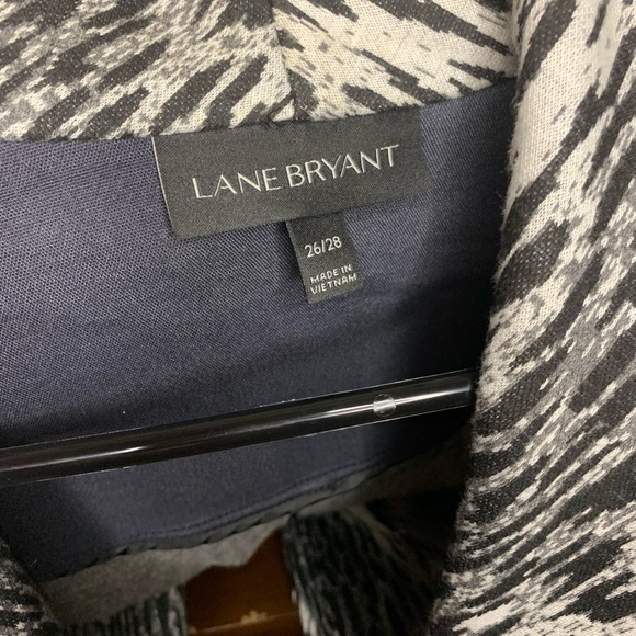 Lane Bryant plus size black white winter fall jacket cozy coat SZ 26/28 - Picture 3 of 14